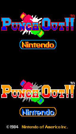Punch-Out!! (Italian bootleg) Title Screen